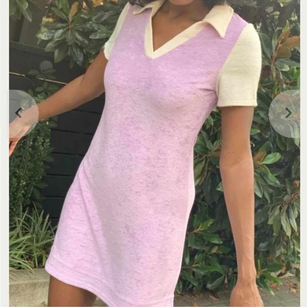 SOLD Find Me Now Terrycloth Mini Polo Dress - Picture 2 of 8